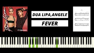 Dua Lipa amp Angèle – Fever BEST PIANO TUTORIAL amp COVER [upl. by Orfurd]