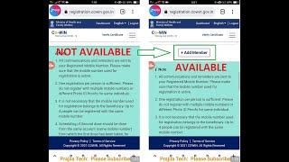 How To Solve Add Member Option Not Available Issue In Cowin COWIN Page Add Member Issue Fix Kaise [upl. by Hurley]