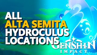 All Alta Semita Hydroculus Locations Genshin Impact [upl. by Desmund562]