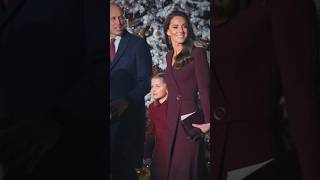 When Catherine and Princess Charlotte match in maroon for Christmas concert in 2022 [upl. by Darian]