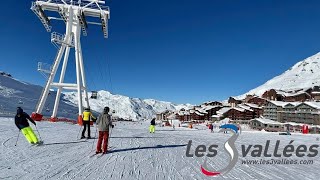 4K  Ski ASMR  Courchevel to Val Thorens ski trip  The World largest Ski area  French Alps 🇫🇷 [upl. by Starlene304]