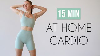 15 MIN BEGINNER CARDIO WORKOUT No Jumping Small Space Friendly No Equipment [upl. by Trinl]