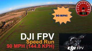 DJI FPV  90 MPH 1448 KPH Speed Run  4K 60FPS djifpv drone fpv [upl. by Carita]