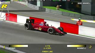 GP4 F1 1990 new mod with Ferrari F641 at Interlagos last 3 laps with Mansel between Senna and Prost [upl. by Mortensen]