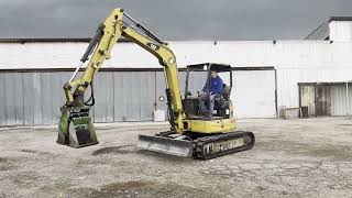 Lot BA0512 Caterpillar 305E2 CR Excavator with Hydraulic Plate Compactor Attachment [upl. by Assirahs]