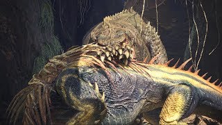 Deviljho picks up kidnaps throws kills and eats Great Jagras [upl. by Shiri]