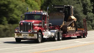 CAL FIRE Dozer Crew Busses Fuel Truck Responding to a Wildland Fire [upl. by Dranyam]