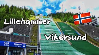 Lillehammer Vikersund  Norwegia walking tour Norway [upl. by Efinnej106]