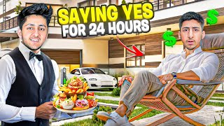 SAYING YES TO MY BROTHER FOR 24 HOURS 😂  FUNNY CHALLENGE [upl. by Glanville]