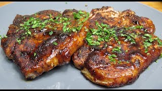 BAKED BARBECUED PORK CHOPS  PORK CHOP QUICK amp EASY RECIPE [upl. by Samul]