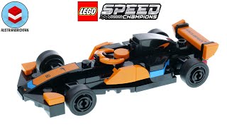 LEGO Speed Champions 30683 McLaren Formula 1 Car Speed Build Review [upl. by Aikaj216]