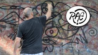 HOW TO SPRAY PAINT GRAFFITI STYLE MIXED MEDIA ACRYLICS AND OIL PASTELS [upl. by Bittencourt]