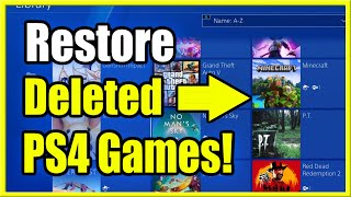 How to RESTORE Deleted PS4 Games in Library Find Online Download List [upl. by Phillis]