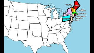 USA Northeastern States Rap the Map to learn the states amp capitals [upl. by Kilan963]