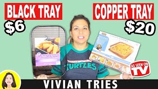 COPPER CHEF COPPER CRISPER vs BLACK CRISPER TRAY  DOES IT WORK VIVIAN TRIES [upl. by Keary]