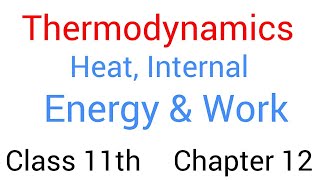 Heat Internal Energy and Work Thermodynamics class 11th [upl. by Negem606]