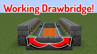 Minecraft Working Drawbridge 1 Minute Tutorial [upl. by Clellan839]