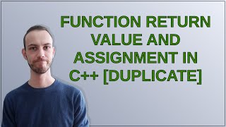 Function return value and assignment in C [upl. by Imtiaz]