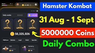 31 August daily combo  hamster kombat daily combo  31 August daily combo hamster kombat [upl. by Orelia]