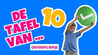 De tafel van 10  Bewegend leren  Tafels oefenen [upl. by Frum367]