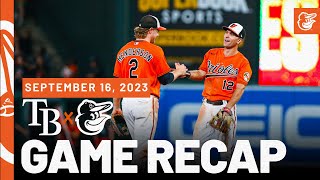 Rays vs Orioles Game Recap 91623  MLB Highlights  Baltimore Orioles [upl. by Holna]