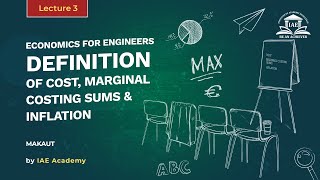 Cost Definitions Marginal Costing Sums Inflation  Lecture 3  Economics for Engineers  MAKAUT [upl. by Soloman]