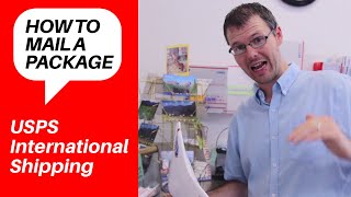 How to Mail and Ship a Package Internationally with the US Post Office  English on the Street [upl. by Anialam]