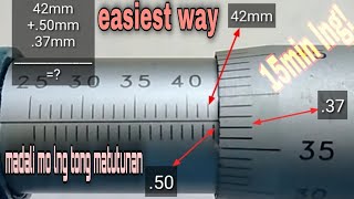 PAANO BASAHIN ANG METRIC MICROMETER  HOW TO READ METRIC MICROMETER  EASY WAY [upl. by Nagar]