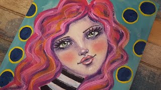 ❤️Painting on Unprimed Canvas  Journal Cover – with Joyful GessOh [upl. by Dygal]