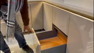 Handleless kitchen cabinets [upl. by Ahterahs]