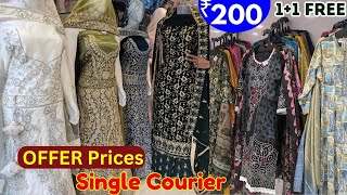 Pakistani Suitis Offer ₹ 200 Fancy Dresses Long Frocks Bridal Shopping In Charminar [upl. by Ativla]