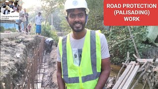 ROAD PROTECTION PALISADING WORK [upl. by Aihsila]