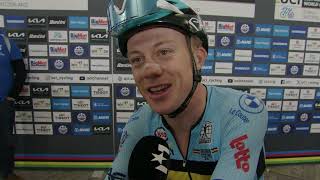 Maxim Van Gils  Interview at the finish  World Championships Road Race Zürich 2024 [upl. by Lirret]