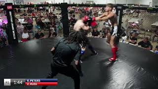 Ron Peters vs Zach Russ 175lb kickboxing bout [upl. by Sibell448]