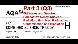 AQA GCSE Combined Science Higher Physics Specimen Paper 1H Part 3 Q3 [upl. by Hulton]