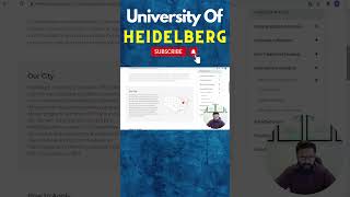 How to Apply to the Heidelberg University  Admission Requirements  Fees for International Students [upl. by Atiluj]