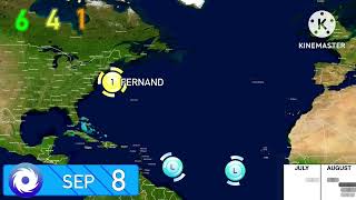 2025 Hypothetical Atlantic Hurricane Season Animation [upl. by Ennairod]