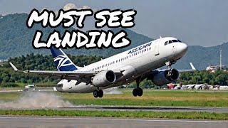 Aegean Airlines A320 Lands in Chiang Rai  Aviation Enthusiast MUST SEE [upl. by Alvin]