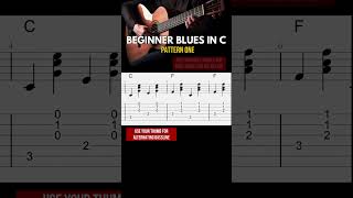 Beginner Fingerstyle Blues In C  Pattern 1 [upl. by Lucho]