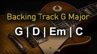 Rock Pop Backing Track G Major  70 BPM  Guitar Backing Track [upl. by Woehick]