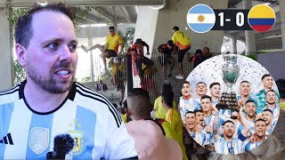 Una FINAL Peligrosa de ARGENTINA vs COLOMBIA  Reacciones de Hinchas [upl. by Asira]