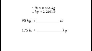 Convert Between Pounds and Kilograms Using a Unit Fraction [upl. by Gennie]