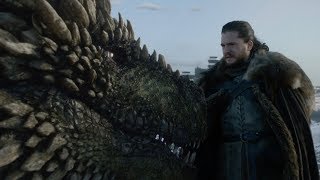 Jon Snow rides a dragon  Game of Thrones Season 8 [upl. by Ecnaled]