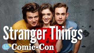 quotStranger Thingsquot Cast Says quotThe Hype Was Realquot ComicCon  Los Angeles Times [upl. by Armillas802]