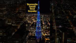 Transamerica Pyramid building grand reopening party drone [upl. by Namsu]