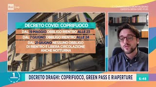 Decreto Covid le novità  Unomattina  18052021 [upl. by Arries]