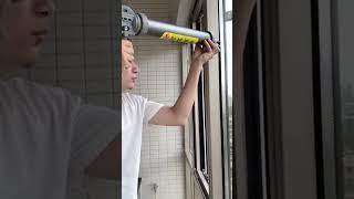 How to Seal Window Glass Using Silicone Caulk [upl. by Kaitlynn]