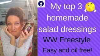 Housemade salad dressing zero pointsWW FreestyleEasy to make [upl. by Arikal]