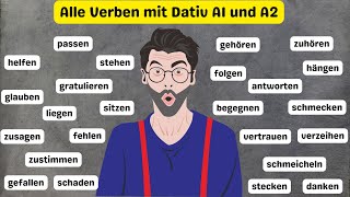 Die 25 wichtigsten DativVerben A1A2 mit BeispielenMost common dative verbs in German with examples [upl. by Cornie]