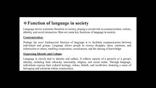 what is sociolinguistics  Functions of Language in Society [upl. by Nahsab]